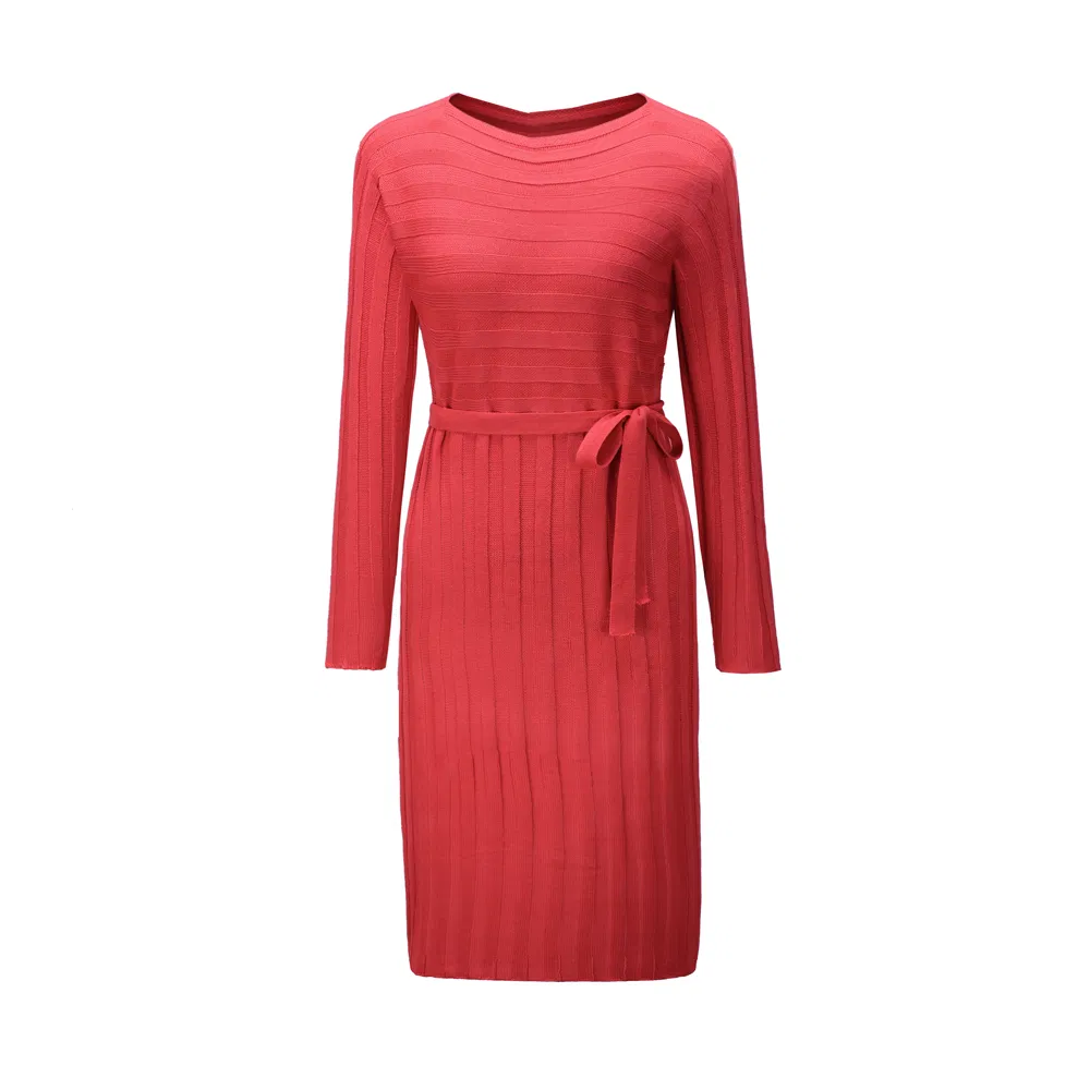 Fashion Sweater Knitted Dress Casual Dress Women Clothes