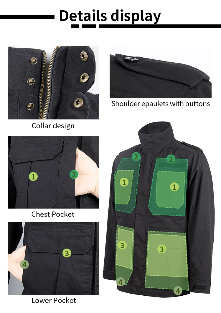 Fashion Winter Windproof T/C Uniforms Manufacturing M02 Military Jackets Men