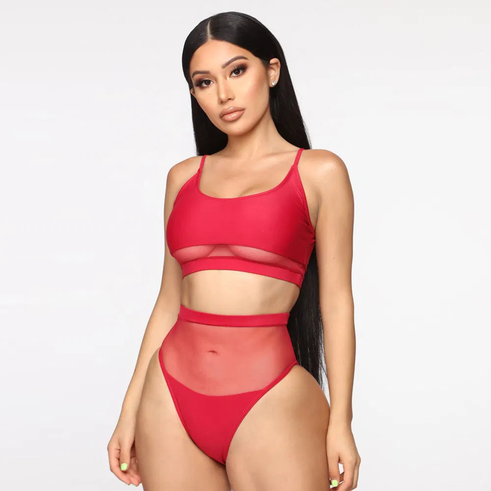 Fruit Design Printing Sexy Bikini Two-Piece High Waist Falbala Fission Designer T - Shiyt Swimsuit in Europe and The United States Bikini