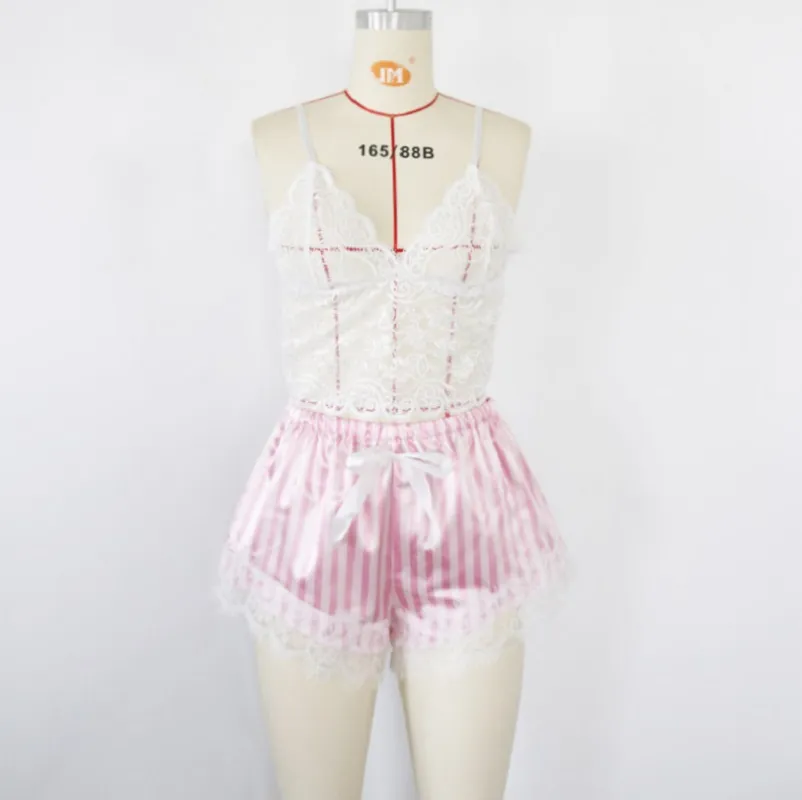 GM-Wholesale 3 Pieces Robe Nightwear Sleepwear Satin Lace Silk Lingerie for Women