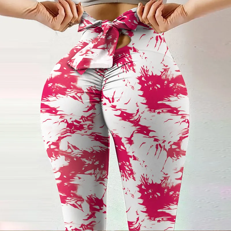 Gym Leggings Jacquard Gym Leggings Running Pants for Women High-Waisted Yoga Leggings