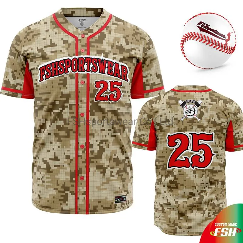 High Quality Custom Made Baseball Jersey with Sublimation Print