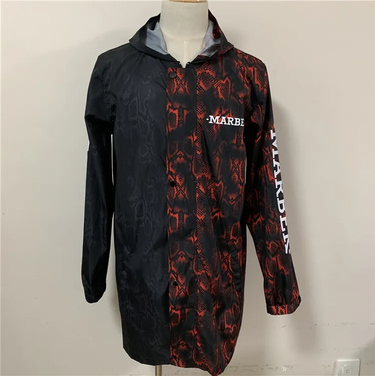 High Quality Custom Sublimation Raicoat Fashion Waterproof Coat Street Coat