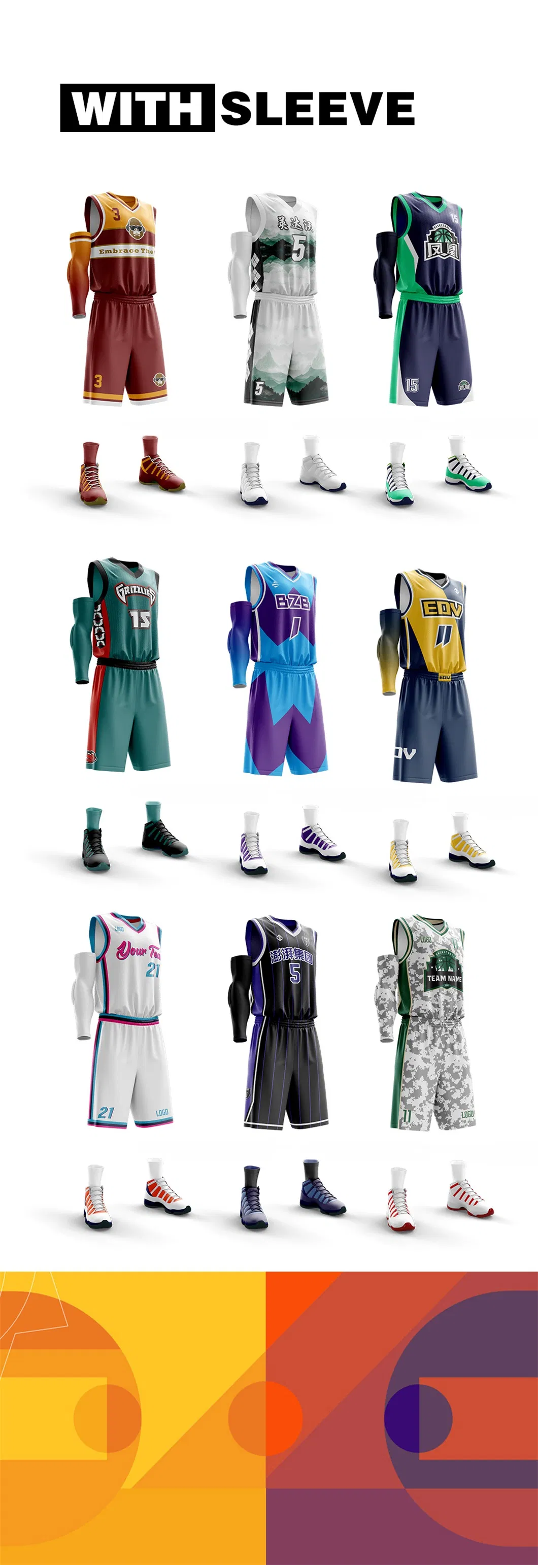 High Quality Sublimation Basketball Jersey Sportswear Coustom Basketvall Unifroms