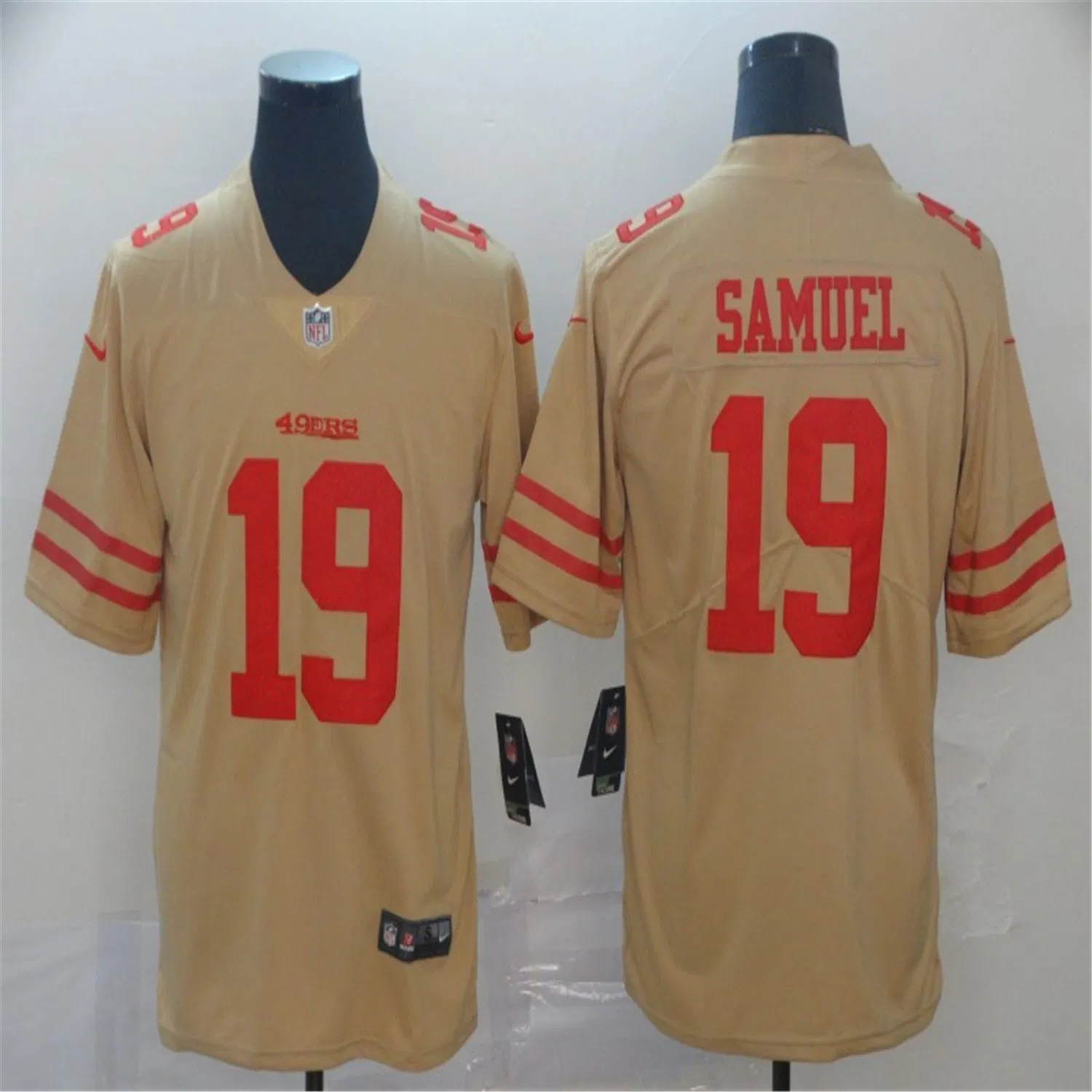 Hot Selling! Men′ S San Francisco 85 Kittle 19 Samuel 99 Buckner Gold Inverted Legend 49ers Jerseys
