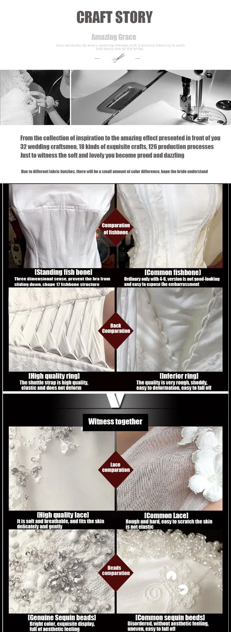 HWD037 Big Tailed New Wedding Dress Retro Sexy Tulle V-Neck Long Sleeve Wedding Dress Bridal