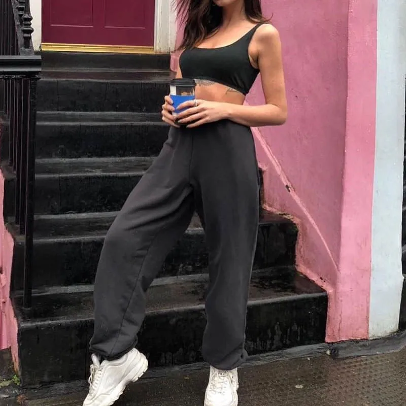 in Stock 2021 Hot Selling High Quality Pants Fashion Sport Street Dance Loose Women Trousers