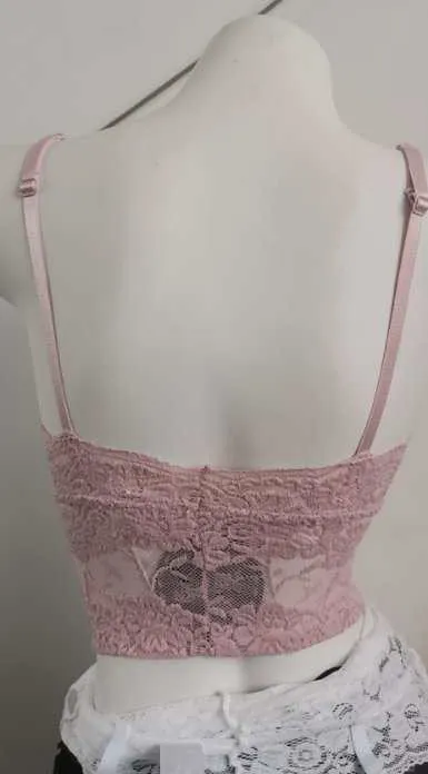 Ladies Lace Top Lace Camisole Lace Lingerie Sexy Spaghetti with Cup Padding Best Breathable