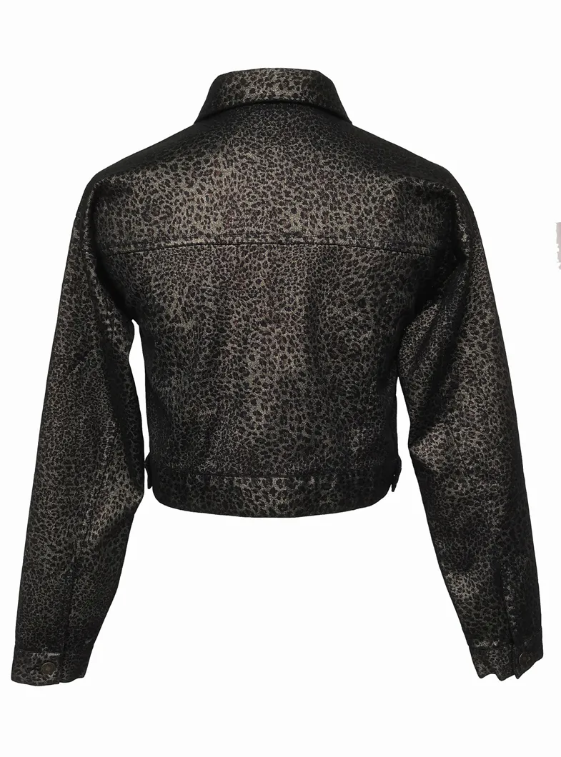 Lady′s Short Paragraph Black Blinking Fascinating Jackets