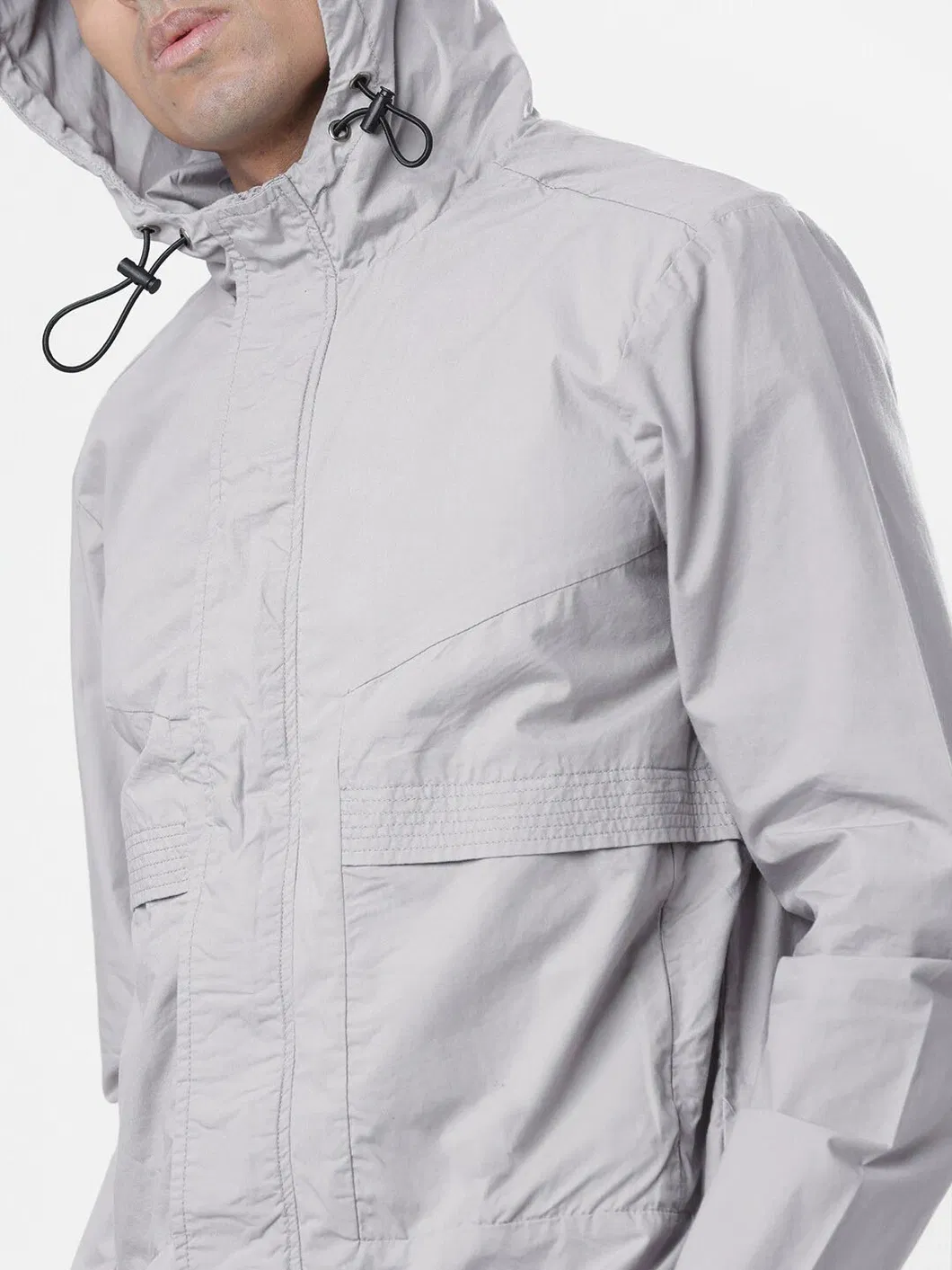 Light Weight Tailored Jacket Wind Proof Windbreaker Winter Breathable Clothing with Hood