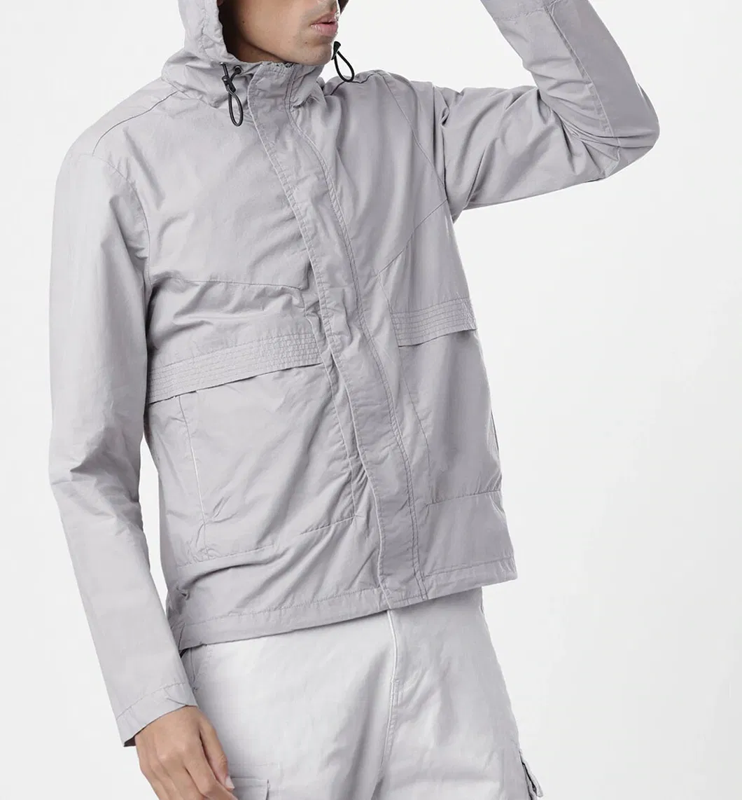 Light Weight Tailored Jacket Wind Proof Windbreaker Winter Breathable Clothing with Hood