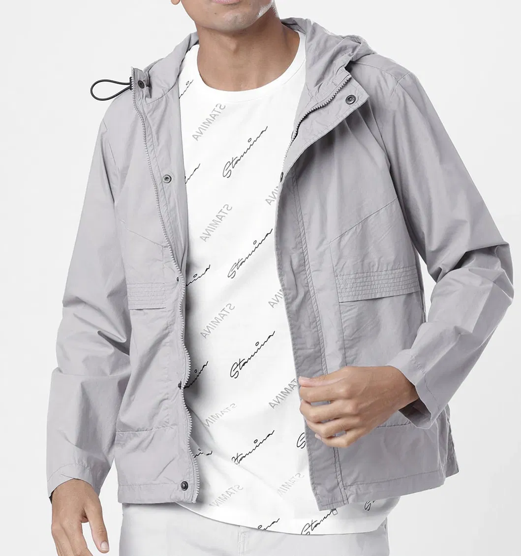 Light Weight Tailored Jacket Wind Proof Windbreaker Winter Breathable Clothing with Hood