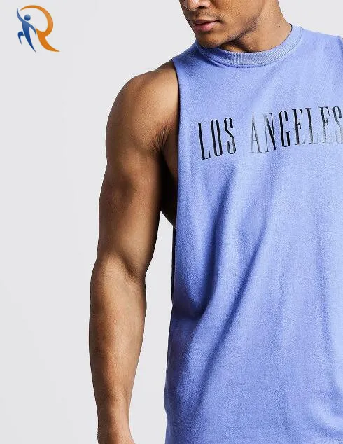 Los Angeles Drop Armhole Tank Mens Custom Logo Cisty Vest Rtm-182
