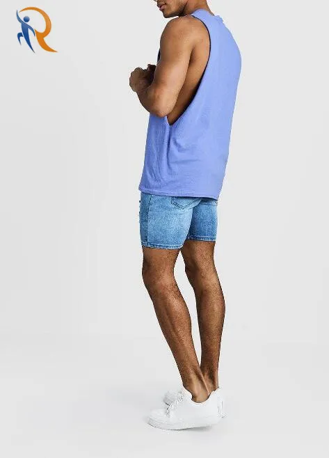 Los Angeles Drop Armhole Tank Mens Custom Logo Cisty Vest Rtm-182