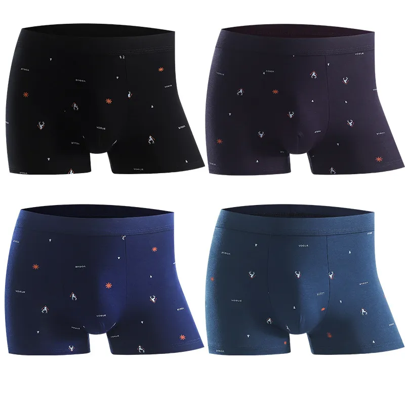 Male Underwear Cotton Boxer Short Underpants for Men Home Panties Plus Size