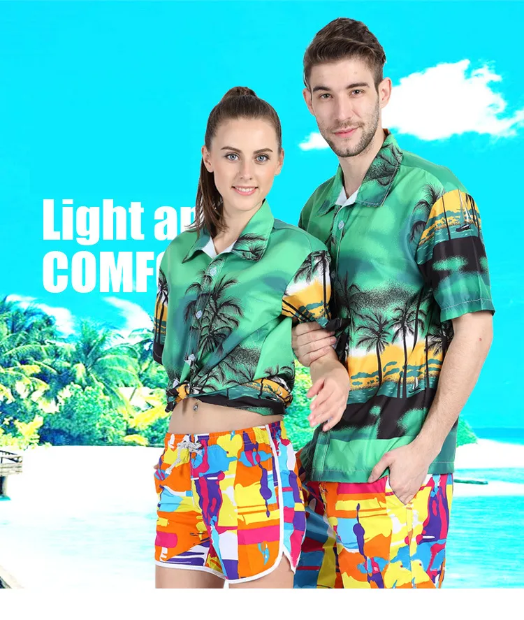 Men Polyester Hawaiian Shirts