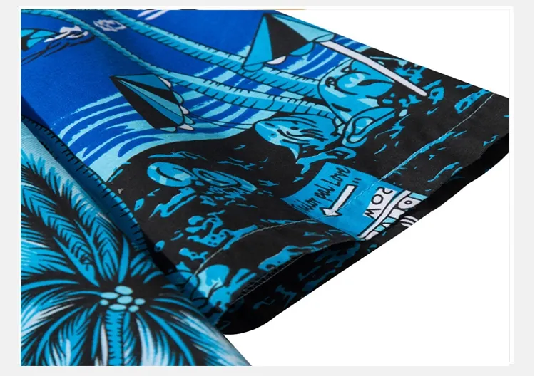 Men Polyester Hawaiian Shirts