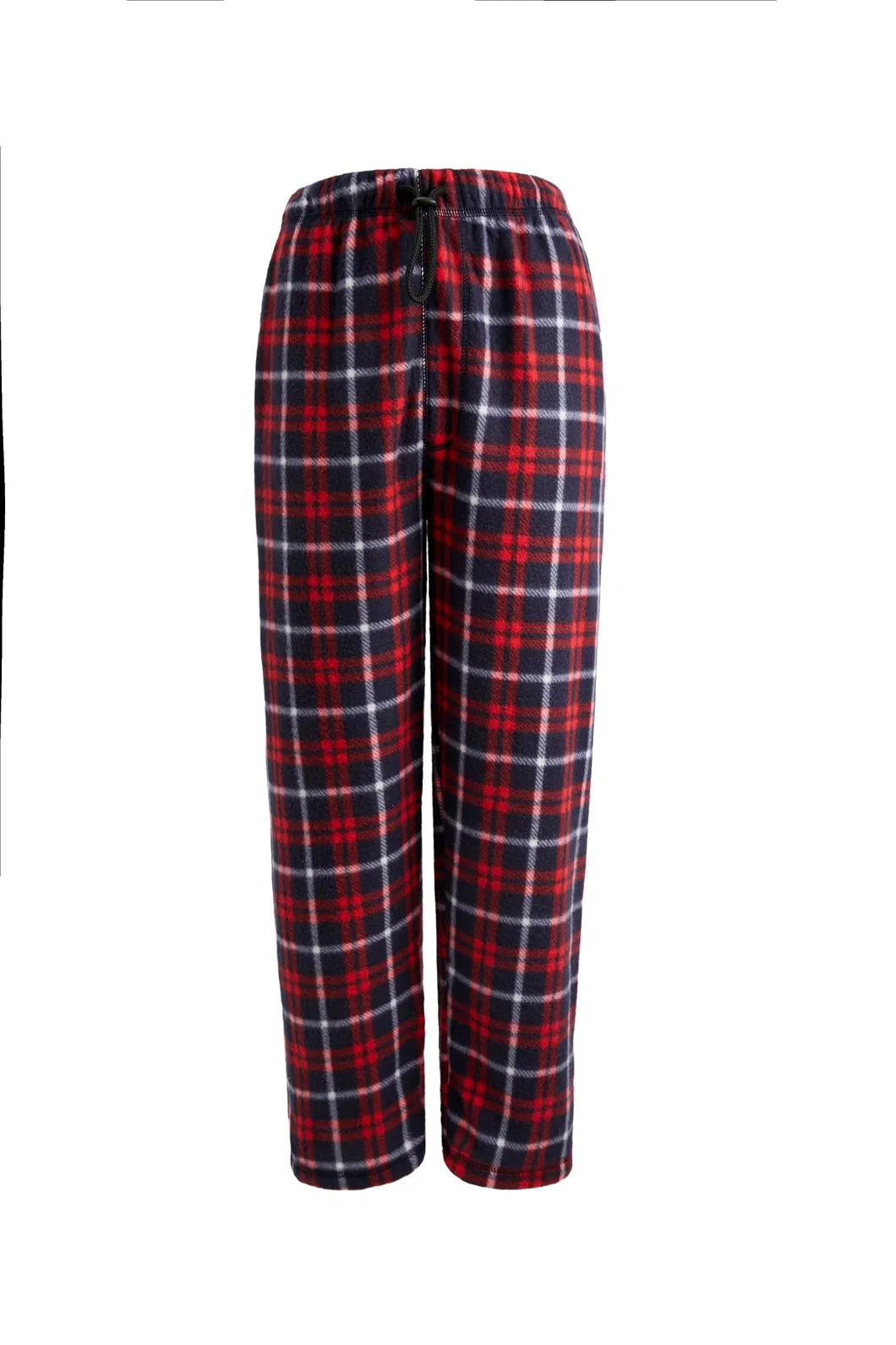 Men′ S Pyjama Sleep Wear Leisure Soft Warm Winter Polyester Red Plaid Pants