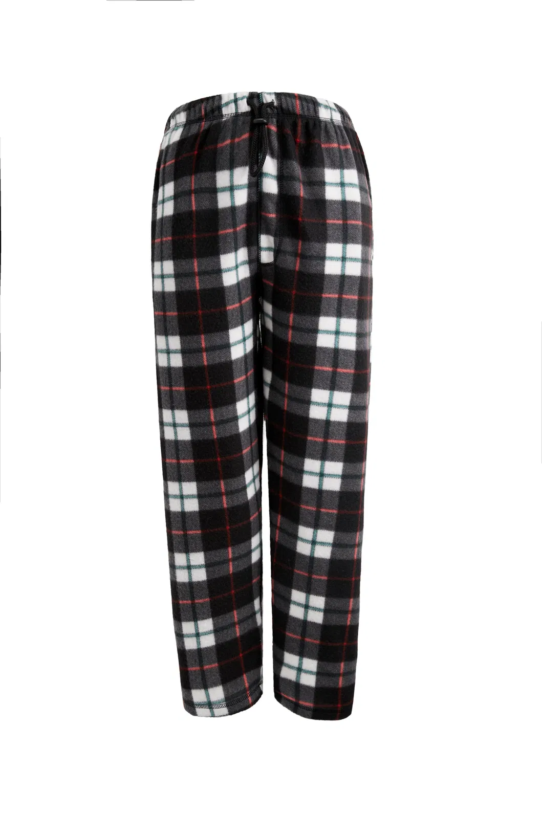 Men′ S Pyjama Sleep Wear Leisure Soft Warm Winter Polyester Red Plaid Pants