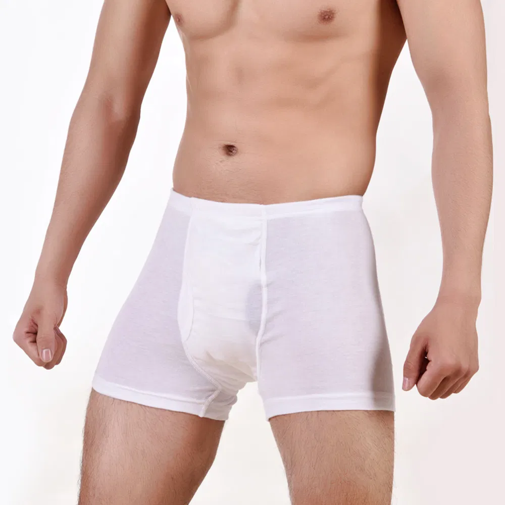 Men′s Cotton Underwear Crotch Leakproof Waterproof Underwear for Adult Incontinence