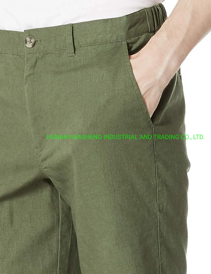 Men′s Drawstring 10" Inseam Shorts Army Green