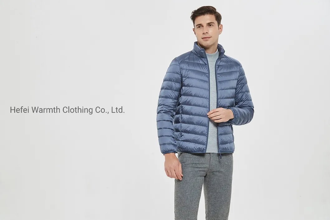 Men′s Lightweight Water-Resistent Fill Power Down Puffer Jacket