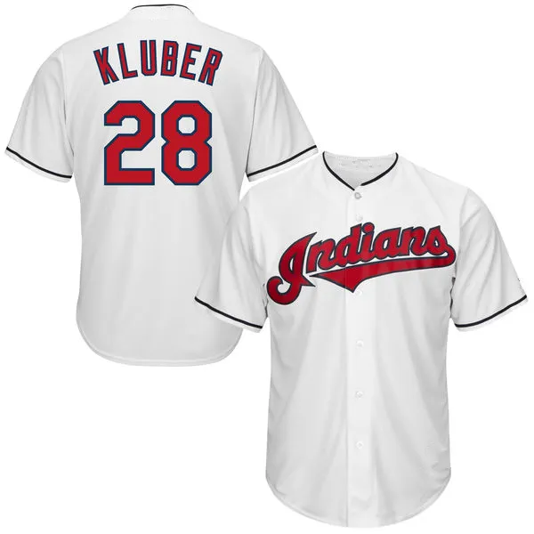 Men Women Youth Indians Jerseys 28 Corey Kluber Baseball Jerseys