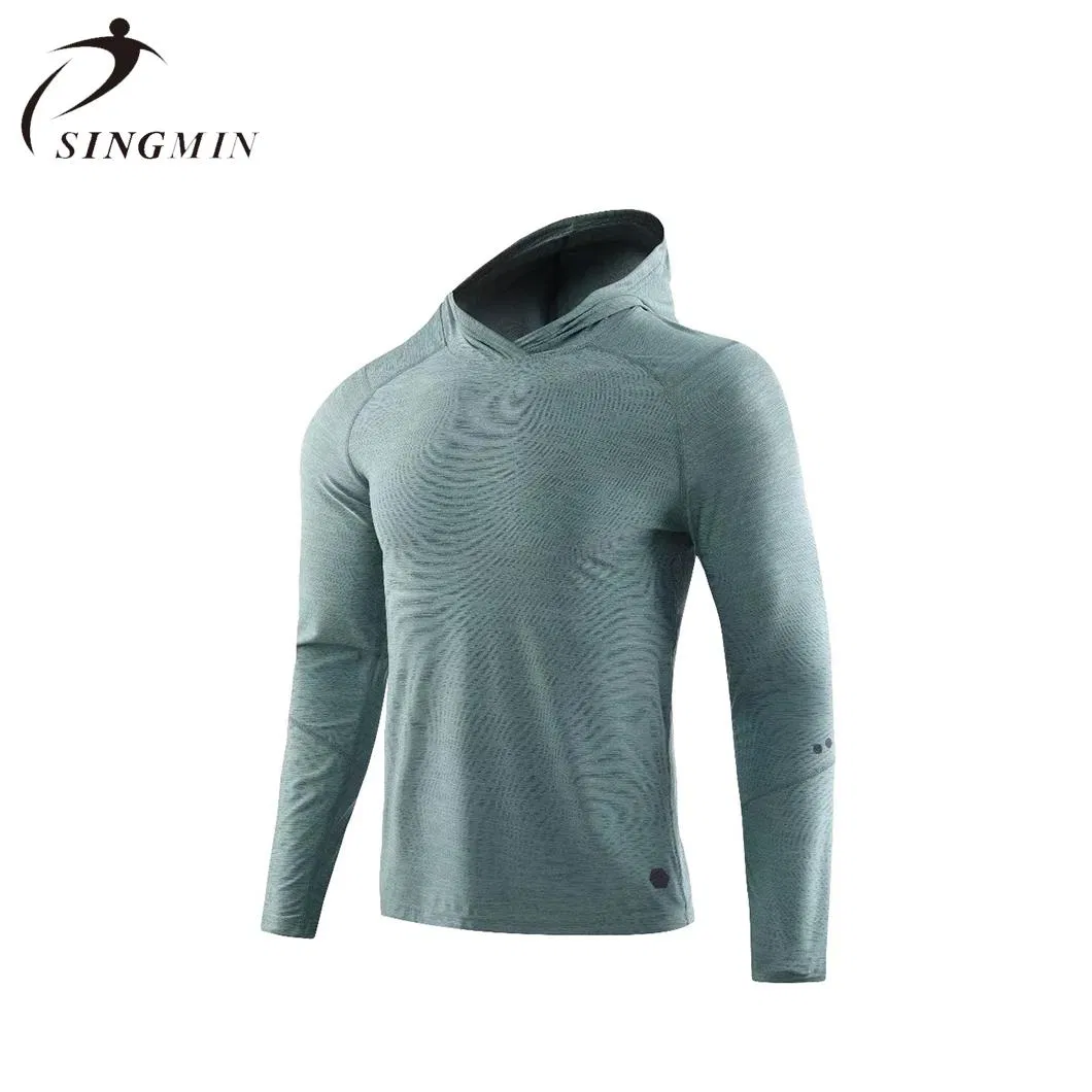 Mens Muscle Slim Fitted Workout Hoodies Wicking Athletic Sportswear Gym Workout Hoodie