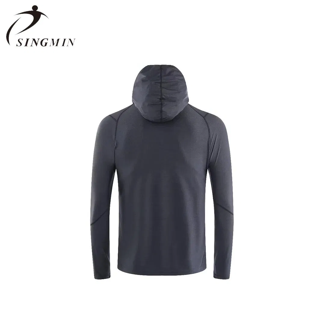 Mens Muscle Slim Fitted Workout Hoodies Wicking Athletic Sportswear Gym Workout Hoodie