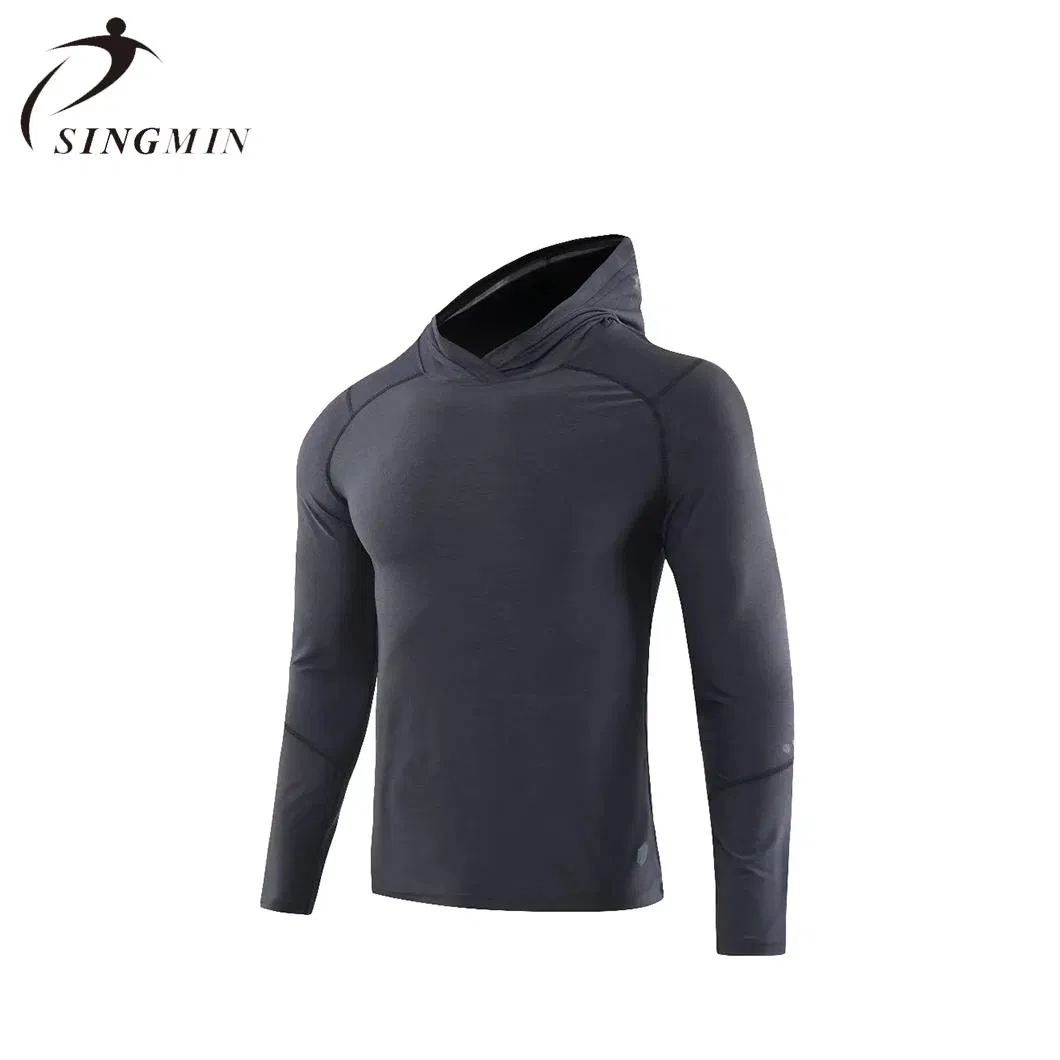 Mens Muscle Slim Fitted Workout Hoodies Wicking Athletic Sportswear Gym Workout Hoodie