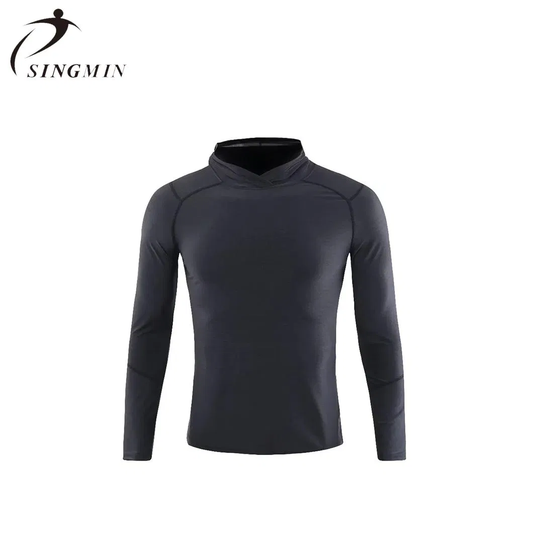 Mens Muscle Slim Fitted Workout Hoodies Wicking Athletic Sportswear Gym Workout Hoodie
