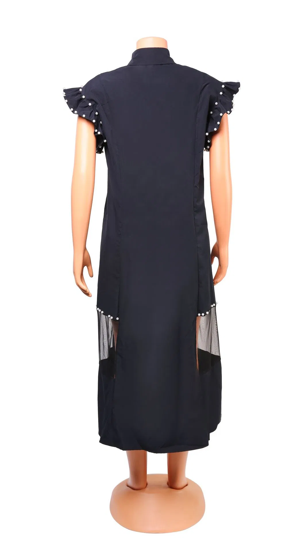 New Beaded Ruffle Dress Women Shirt Dresses Lady Shirt Dresses