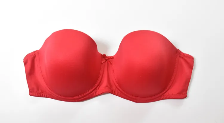 New Fashion Plus Size Strapless Half Cup Bra