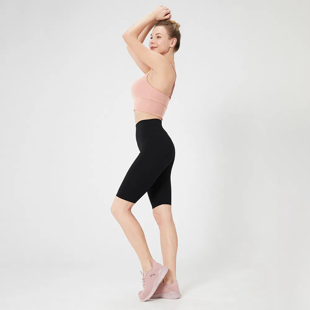 Nylon Material Pink Yoga Suit