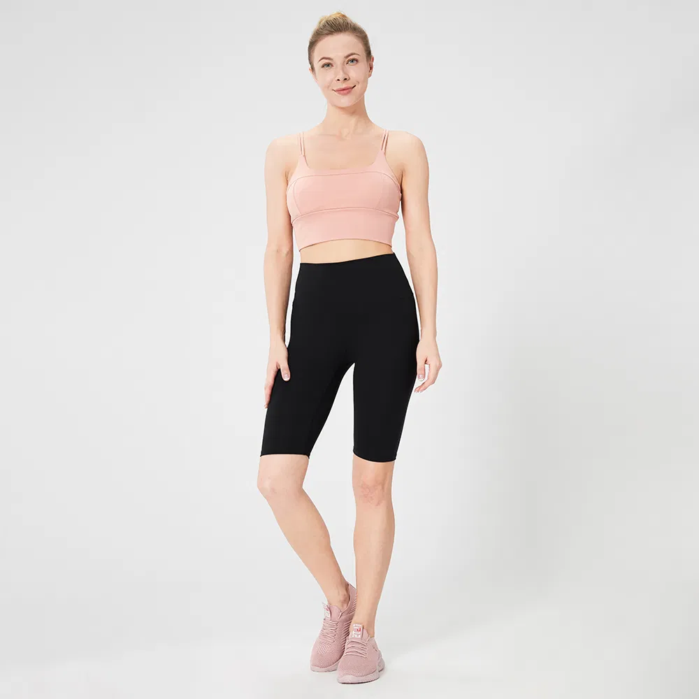 Nylon Material Pink Yoga Suit