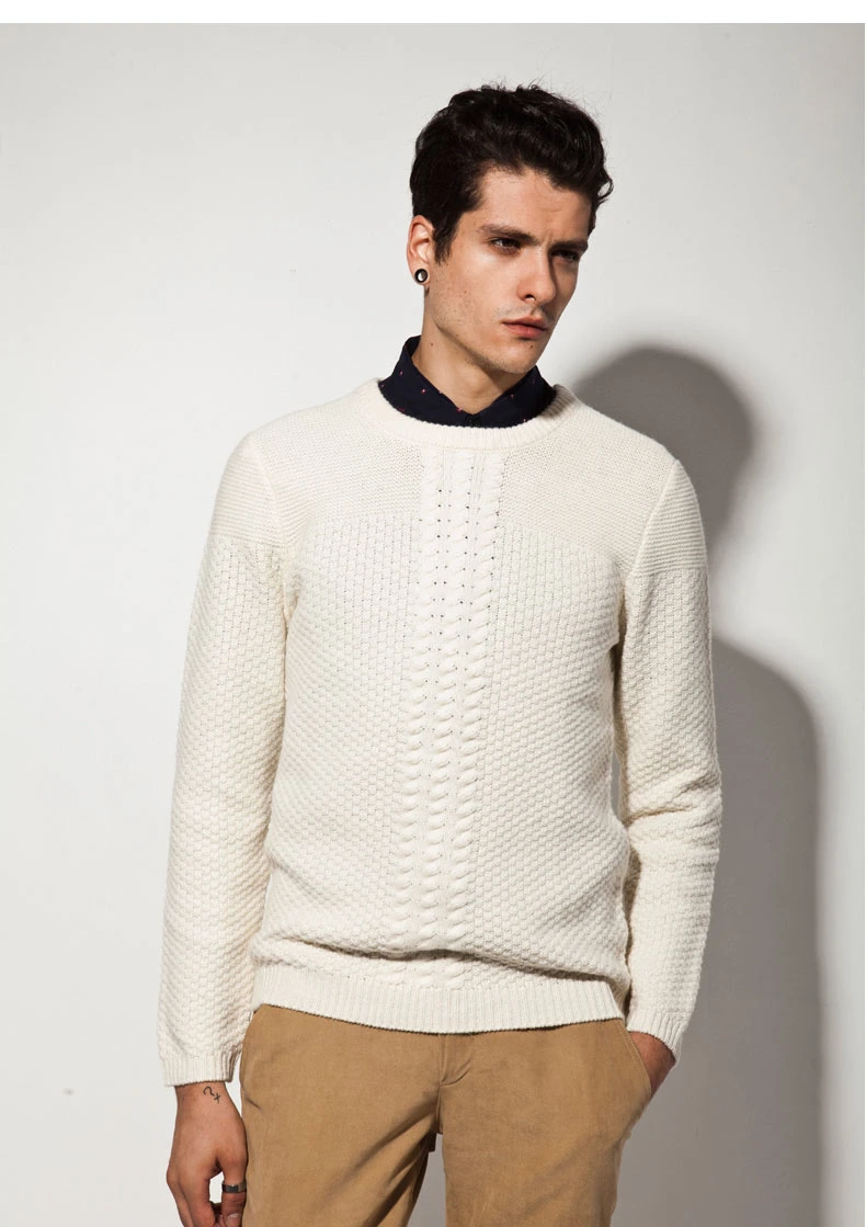 ODM Men Fashion Clothing Cable Knit Sweater Garment