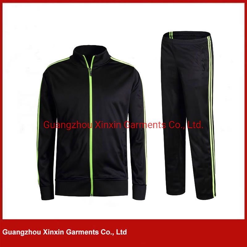 OEM China Factory Wholesale Customized Polyester Tracksuit with Side Striped (T418)