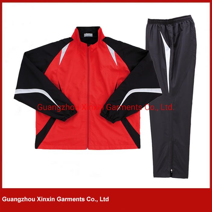 OEM China Factory Wholesale Customized Polyester Tracksuit with Side Striped (T418)