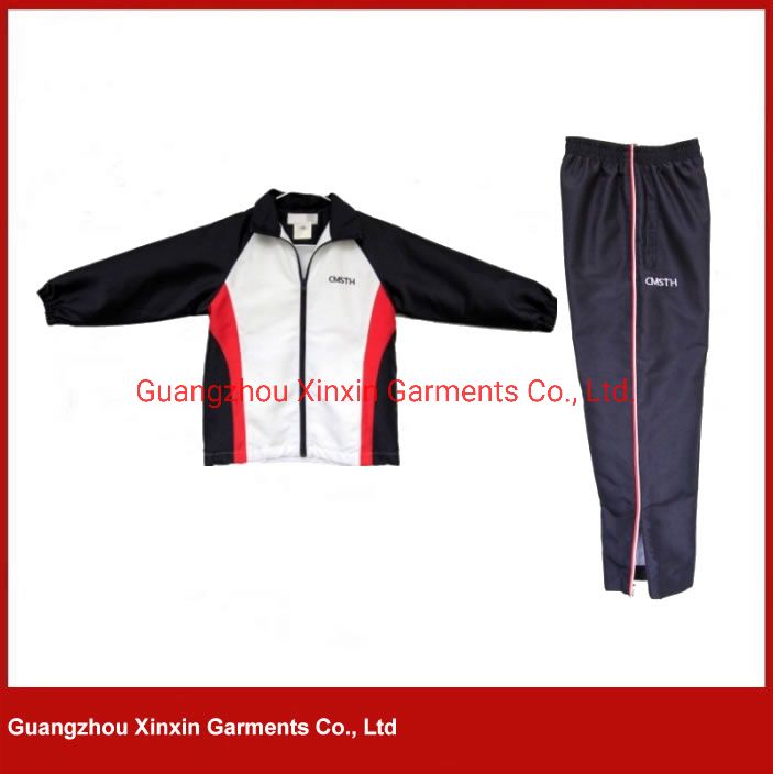 OEM China Factory Wholesale Customized Polyester Tracksuit with Side Striped (T418)
