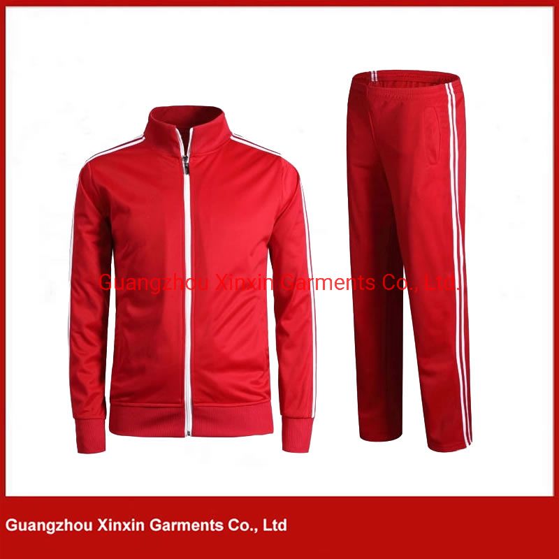 OEM China Factory Wholesale Customized Polyester Tracksuit with Side Striped (T418)