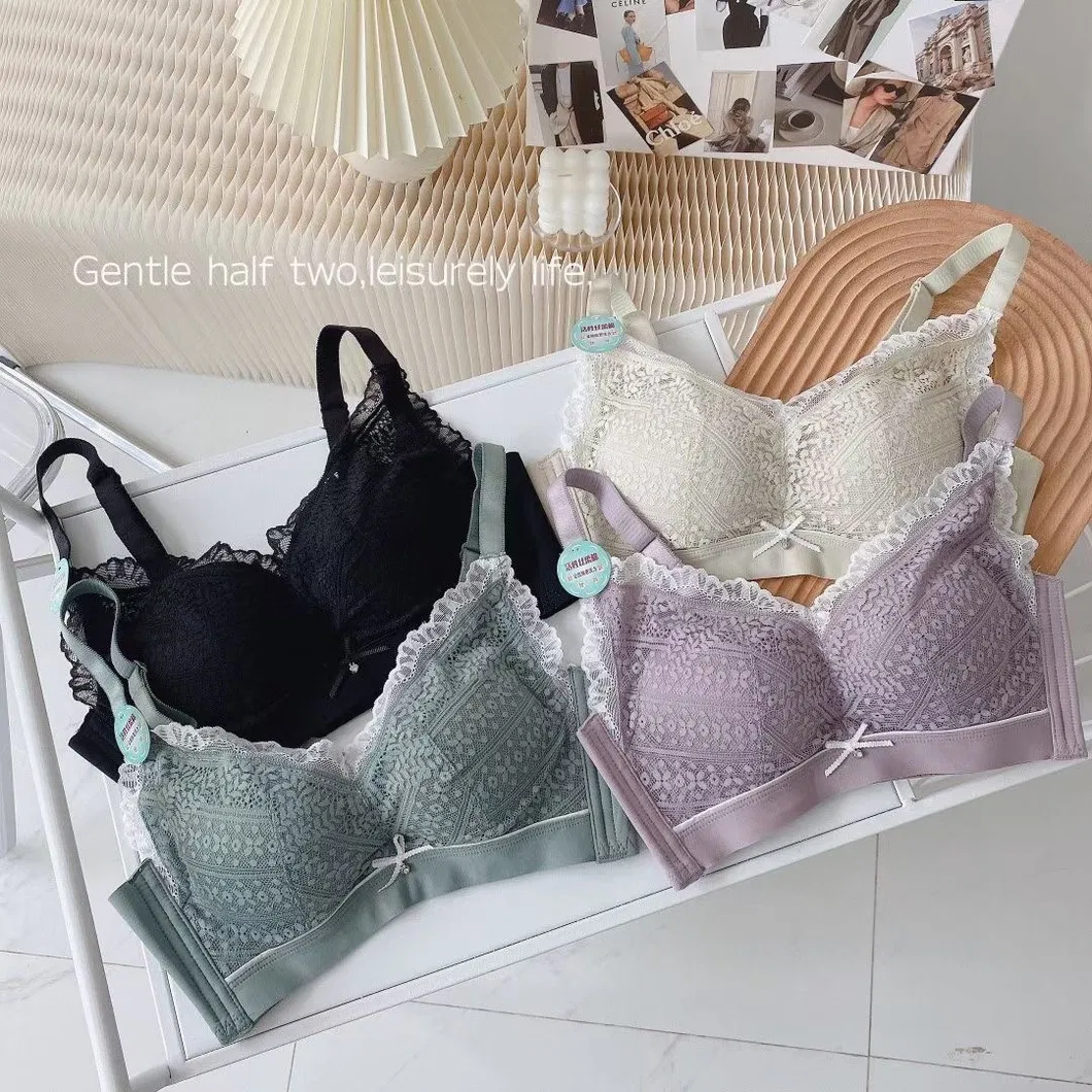 OEM Hot Sale Green Bras Girls Bras Lace Lingerie
