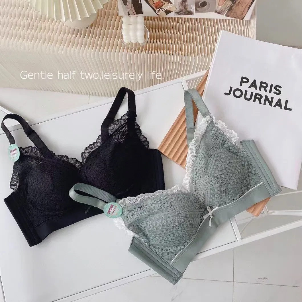 OEM Hot Sale Green Bras Girls Bras Lace Lingerie