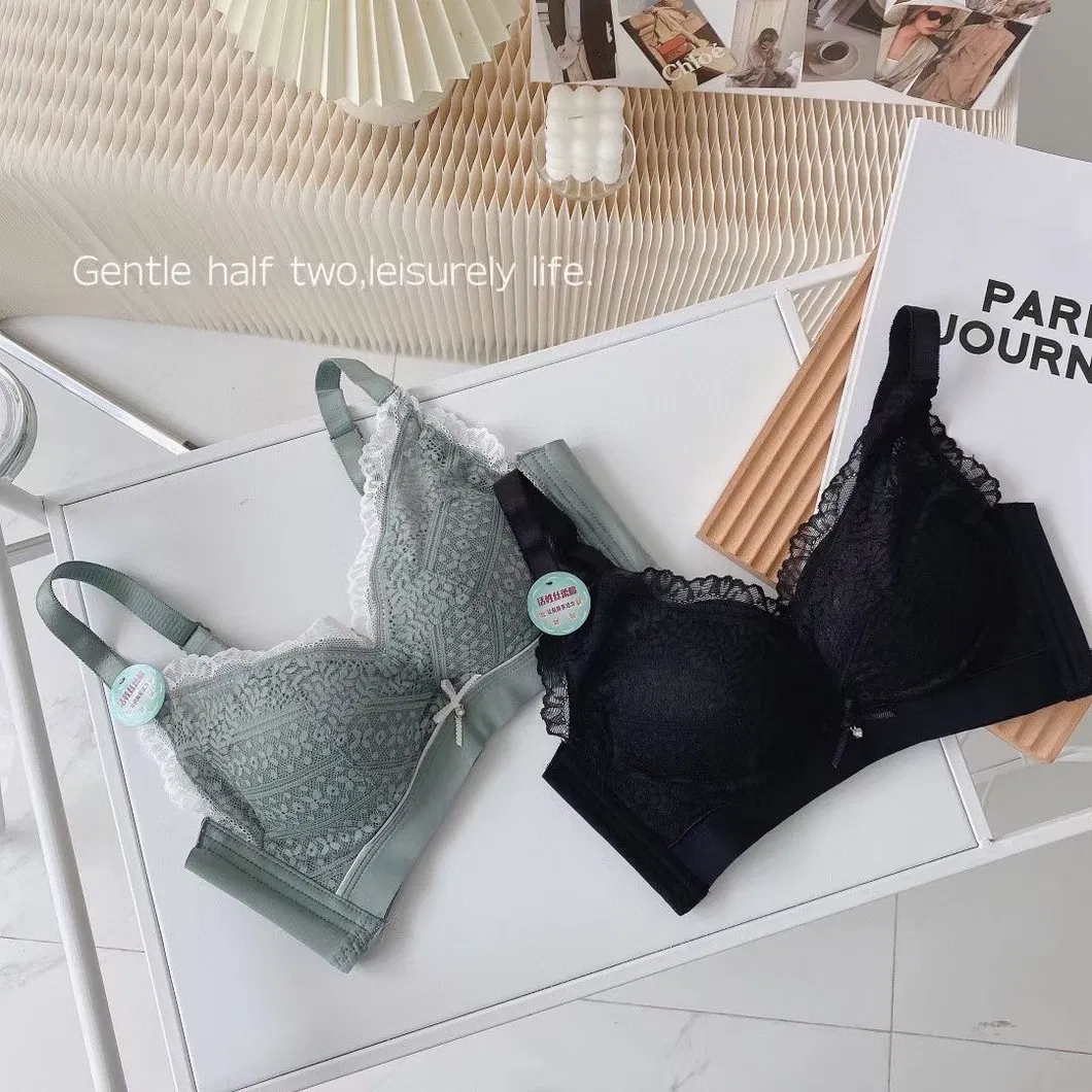 OEM Hot Sale Green Bras Girls Bras Lace Lingerie