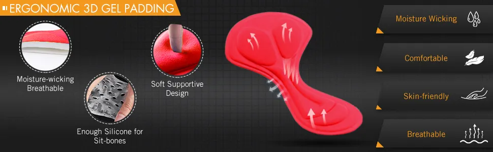 Omen′s 3D Padded Bike Underwear Cycling Shorts Road Biking Bicycle Briefs MTB Spin Riding Peloton