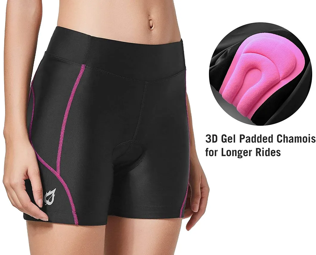 Omen′s 5" Bike Shorts Padded Cycling Mountain Biking Underwear Biker Spin Liner Shorts Gel Upf 50+