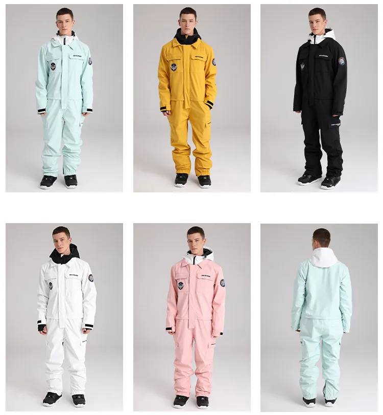 One Piece Ski Suit Jumpsuit Coveralls Men & Women Snowsuit for Winter Outdoor Snow Sports Skiing