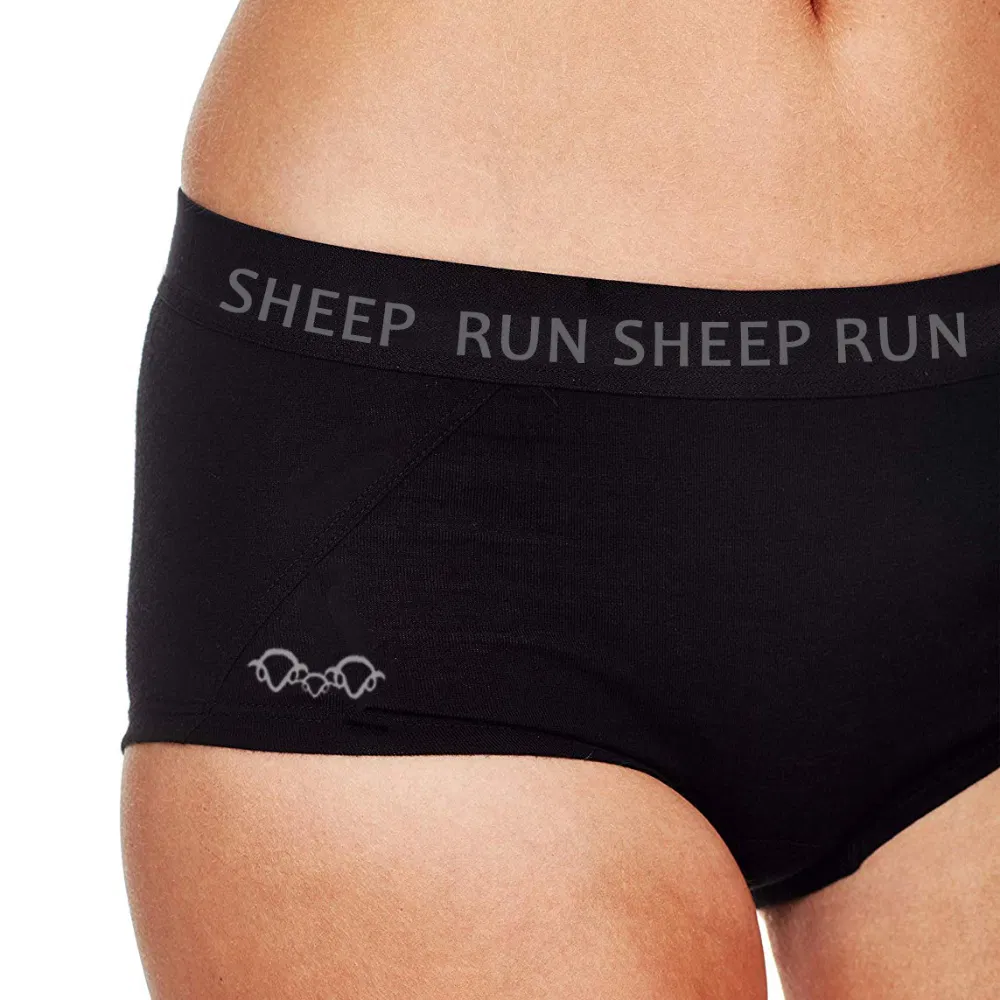 Outdoor Sports Australian New Zealand Merino Wool Women′ S Bikini Underwear Boxer Boyshort