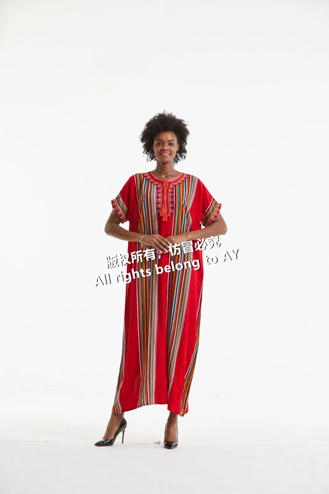 Pluz Size African Fashion Short Sleeves Ladies New Design Dress