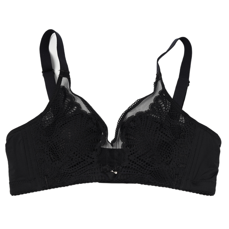 Push up Padded Bras for Women Lace Plus Size Bra Add Two Cup Non-Wired Brassiere a B C Cup Bra