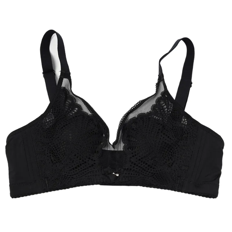 Push up Padded Bras for Women Lace Plus Size Bra Add Two Cup Non-Wired Brassiere a B C Cup Bra